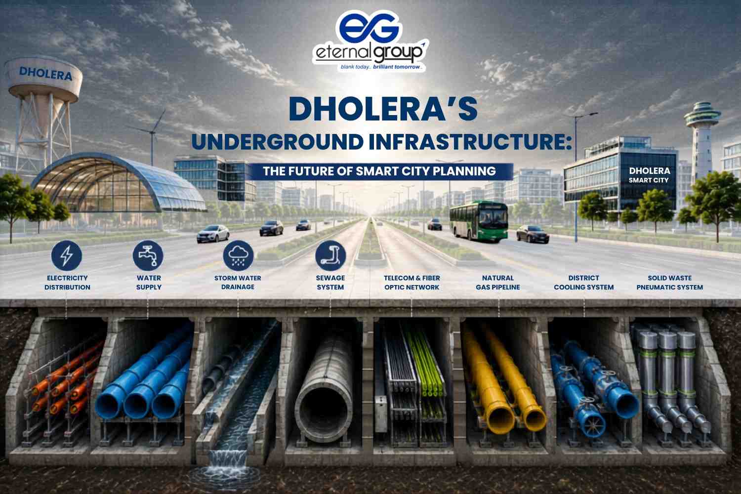 Dholera’s Underground Infrastructure: The Future of Smart City Planning | Real Estate Company Guide
